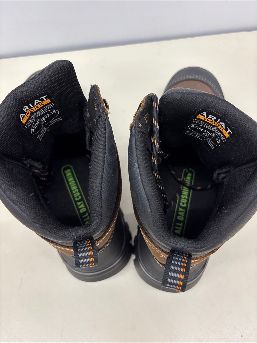 Ariat Brown and Black Men's Work Boots - Picture 5 of 8